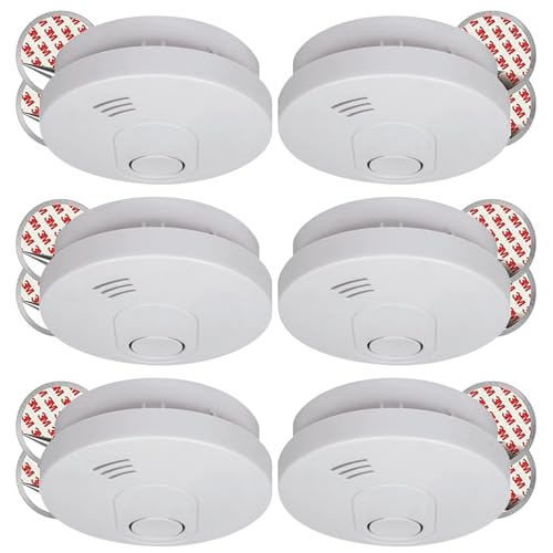 ELRO FS1510 | 6-teiliges Rauchmelder-Set | Magnetisches Befestigungsset | 10 Jahre Batterie | Entspricht der europäischen Norm EN14604 | Weiß | Set mit 6 Stück von ELRO
