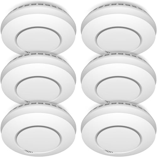 ELRO FZ5002R Connects Funk Rauchmelder-DIN EN14604 geprüft-mit Hitzesensor-Vernetzbar-2-er Set, 6 Stück von ELRO