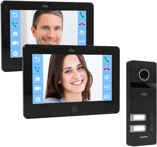 ELRO PRO PV40 Full HD Video-Türsprechanlage für 2 Familien, 1080P, 2x 7 Zoll Farbmonitore, Voicemail, 13 Klingeltöne ELRO PRO PV40 Full HD Video-Türsprechanlage für 2 Familien, 1080P, 2x 7 Zoll Farbmonitore, Voicemail, 13 Klingeltöne von ELRO