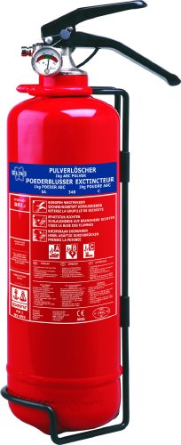 Elro Feuerlöscher 1 Kg BB1 / Pulverlöscher mit Halterung und Manometer von ELRO