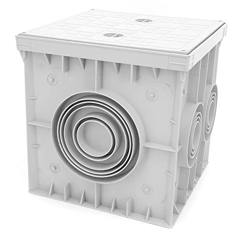 ELS Elektrotechnika Revisionsschacht IP55 300x300mm mit Schachtabdeckung Hofablauf Kontrollschacht mit 6 x Anschlussmöglichkeit, Deckel, Garten, Strasse, Baustelle ELS Elektrotechnika Revisionsschacht IP55 300x300mm mit Schachtabdeckung Hofablauf Kontrollschacht mit 6 x Anschlussmöglichkeit, Deckel, Garten, Strasse, Baustelle von ELS Elektrotechnika