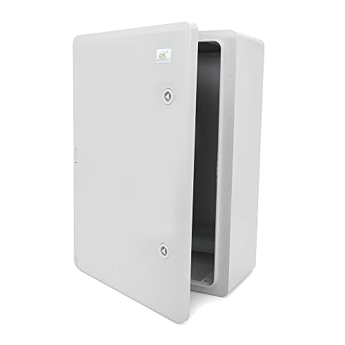 ELS Elektrotechnika Schaltschrank Industriegehäuse IP65 verzinkter Montageplatte Verriegelung Tür mit umlaufender Dichtung Wandgehäuse Gehäuse Leergehäuse ABS Kunststoff leer Schrank 350x500x200 von ELS Elektrotechnika