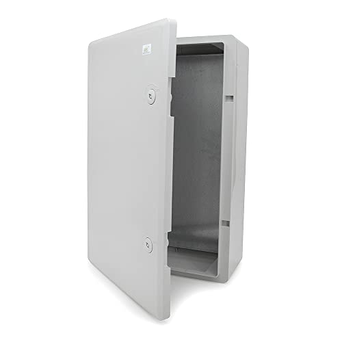 ELS Elektrotechnika Schaltschrank Industriegehäuse IP65 verzinkter Montageplatte Verriegelung Tür mit umlaufender Dichtung Wandgehäuse Gehäuse Leergehäuse ABS Kunststoff leer Schrank 430x660x210 von ELS Elektrotechnika