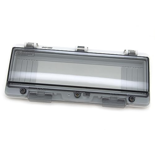 Klappfenster schlagfest IP67 Einbau Sichtfenster Betätigungsklappe Klappfenster 12-Module mit TH35 Schiene Einbaurahmen mit Klappfenster für Verteiler Schaltschränke Maschinen von ELS Elektrotechnika
