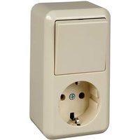 Elso - Universal-Schalter/Steckdose 10/16A con Steckklemme perlweiß 388600 von ELSO