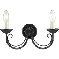 Lighting CH2-BLACK Wandleuchte Chartwell 2xE14 60W Stahl schwarz H:10cm B:34cm dimmbar - Elstead von ELSTEAD