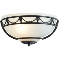 Elstead Lighting CB-WU-BLACK Wandleuchte Carisbrooke 1xE27 60W Baustahl schwarz H:12cm B:26,5cm dimmbar von ELSTEAD