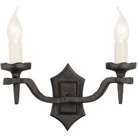 Elstead - Lighting RY2B-BLACK Wandleuchte Rectory 2xE14 60W Schmiedeeisen schwarz H:16cm B:31cm dimmbar von ELSTEAD