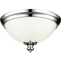 Elstead - Parkman - 2 Light Flush Mount Deckenleuchte Nickel poliert, E27 von ELSTEAD