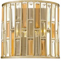 Art Déco Wandlampe PRISM Blattsilber Design Lampe von ELSTEAD