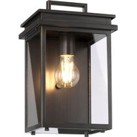 Außenlampe Wand in Bronze antik Aluminium Glas IP44 E27 von ELSTEAD