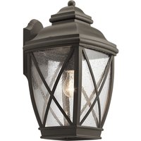 Außenleuchte Aluminium Glas in Bronze antik E27 IP44 von ELSTEAD