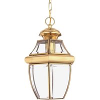 Außenleuchte Kettenlaterne Hängeleuchte Aged Copper-Finish h 33,4 cm Messing von ELSTEAD