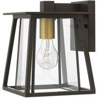 Außenleuchte Modern in Bronze Alu Glas IP44 E27 von ELSTEAD