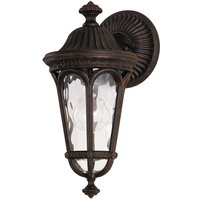 Elstead - Außenleuchte Wandlampe ALU-Guss mundgeblasenes Wasserglas h 34,3 cm Antik Hof von ELSTEAD