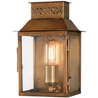 Außenwandleuchte Messing Glas IP44 Vintage Haus von ELSTEAD