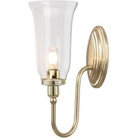 Badezimmer Wandleuchte IP44 aus Messing Glas mit LED Badezimmer Wandleuchte IP44 aus Messing Glas mit LED von ELSTEAD