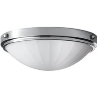 Deckenlampe Bad IP44 mit LED Weiß Chrom rund flach von ELSTEAD