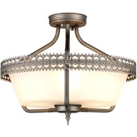 Deckenlampe Glas Metall handbemalt Ø44cm Wohnzimmer von ELSTEAD