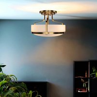 Deckenlampe Weiß Messing antik Jugendstil blendarm von ELSTEAD