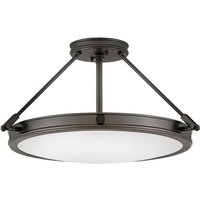 Deckenlampe rund Ø 55,8 cm Schwarz Weiß 4x E14 Metall Glas Deckenlampe rund Ø 55,8 cm Schwarz Weiß 4x E14 Metall Glas von ELSTEAD