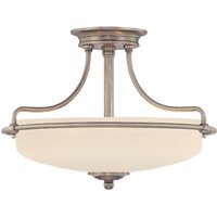 Deckenleuchte ASPERO Nickel Ø43cm Jugendstil Lampe Deckenleuchte ASPERO Nickel Ø43cm Jugendstil Lampe von ELSTEAD