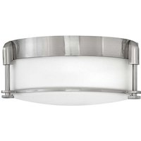 Deckenleuchte Badezimmerlampe Leuchte Stahl Glas Nickel d 31,8 cm IP44 2 Flammig von ELSTEAD