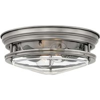 Deckenleuchte Badezimmerleuchte Deckenlampe Antik Nickel Glas 2-flammig IP44 von ELSTEAD