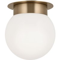 Deckenleuchte E27 Ø 20,3 cm Metall Glas in Bronze Weiß von ELSTEAD