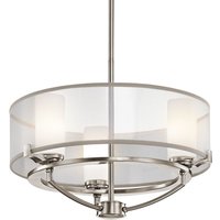 Deckenleuchte HIRA Weiß Metall Organza Ø46cm Lampe Deckenleuchte HIRA Weiß Metall Organza Ø46cm Lampe von ELSTEAD