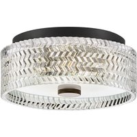 Deckenleuchte Kristall rund Ø 30,5 cm Schwarz E27 blendarm von ELSTEAD