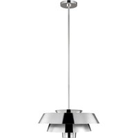 Deckenleuchte Metall in Nickel E27 Ø46cm Mid Century von ELSTEAD