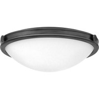 Deckenleuchte rund Ø 48,3 cm Schwarz Weiß Metall Glas von ELSTEAD