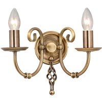 Designer Wandleuchte in Messing Rustikal CANDELA 1 von ELSTEAD