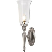 Elstead - Lighting BATH-DRYDEN2-PN Wandleuchte Eliot 1x3W led G9 Messing Nickel poliert, Glas H:41cm B:12cm IP44 3000K von ELSTEAD