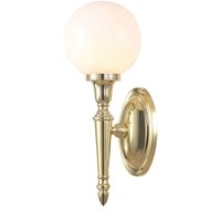 Dryden - 1 Licht Badezimmer Wandleuchte aus poliertem Messing IP44, G9 - Elstead Dryden - 1 Licht Badezimmer Wandleuchte aus poliertem Messing IP44, G9 - Elstead von ELSTEAD