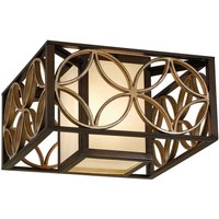 Eckige Deckenleuchte Eisen Stoff Vintage Wohnzimmer Eckige Deckenleuchte Eisen Stoff Vintage Wohnzimmer von ELSTEAD