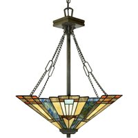 Elegante Tiffany Pendelleuchte Buntglas kürzbar Elegante Tiffany Pendelleuchte Buntglas kürzbar von ELSTEAD