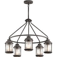 Elstead - Ashland Bay - 5 Light Outdoor Kronleuchter Pendelleuchte Zink IP44, E27 von ELSTEAD
