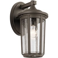 Elstead - Außenlampe Wandlampe Wandleuchte Balkonlampe bronze Alu Glas IP44 h 37,1 cm von ELSTEAD