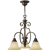 Elstead - Cello - Multi Arm Kronleuchter 3 Light Antique Bronze Finish, E27 von ELSTEAD