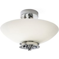 Elstead - Hendrik - 3 Licht Semi Flush Badezimmer Deckenleuchte Chrom poliert IP44, G9 Elstead - Hendrik - 3 Licht Semi Flush Badezimmer Deckenleuchte Chrom poliert IP44, G9 von ELSTEAD