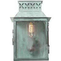 Lighting mbeth-palace-v Wandleuchte Lambeth Palace 1xE27 100W Messing patina H:27cm B:18cm IP44 dimmbar - Elstead von ELSTEAD