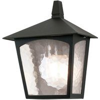 Elstead Lighting BL15-BLACK Wandleuchte York 1xE27 100W Aluminium-Druckguß schwarz, Glas H:28cm B:21cm IP23 dimmbar von ELSTEAD