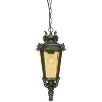 Lighting BT8-M Hängeleuchte Baltimore 1xE27 100W Stahl Bronze verwittert, Glas H:57.5-212cm Ø22,5cm IP23 dimmbar höhenverstellbar - Elstead von ELSTEAD