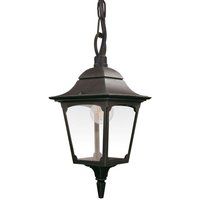 Elstead Lighting CP9-BLACK Hängeleuchte CHAPEL E27 1x60W IP44 Aluminiumguss schwarz, Glas klar H:57-104cm B:23cm Ø20.5cm dimmbar von ELSTEAD