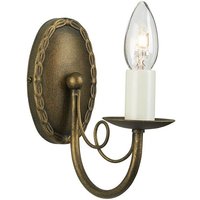 Elstead Lighting MN1-BLK-GOLD Wandleuchte Minster 1xE14 60W Stahl schwarzes Gold H:19cm B:8,5cm dimmbar von ELSTEAD