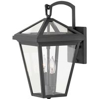 Elstead - Lighting QN-ALFORD-PLACE2-S-MB quintiesse Wandleuchte Alford Place E14 2x40W IP44 Aluminium schwarz, Glas klar H:37.2cm B:20.3cm dimmbar von ELSTEAD