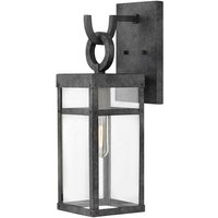 Elstead Lighting QN-PORTER-M-DZ QUINTIESSE Wandleuchte Porter E27 1x40W IP44 Aluminium Altzink, Glas klar H:47.4cm B:14cm dimmbar von ELSTEAD