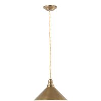 Elstead - Lighting pv-sp-ab Hängeleuchte Provence 1xE27 100 Baustahl Altmessing H:28cm-200cm Ø:37cm dimmbar höhenverstellbar von ELSTEAD